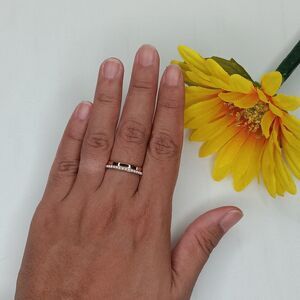 FOSSIL Women's Ring Size 7.5 Gold Tone with Faux Pearl